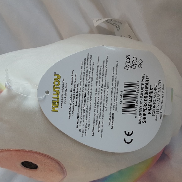 Squishmallows - 8" Gabby the Rainbow Yeti, NWT, Rare, HTF - Picture 5 of 6